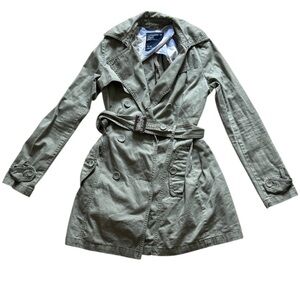 American Eagle Outfitters Olive Green Jacket Juniors Size Medium